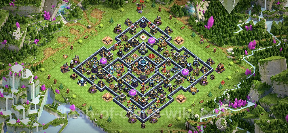 TH13 Anti 2 Stars Base Plan with Link, Anti Everything, Copy Town Hall 13 Base Design, #783
