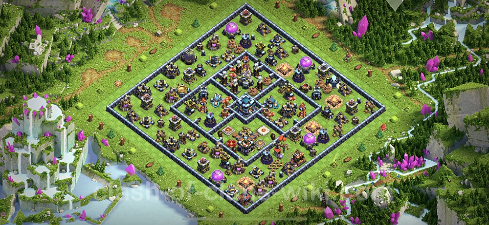 Anti Everything TH13 Base Plan with Link, Hybrid, Copy Town Hall 13 Design, #785