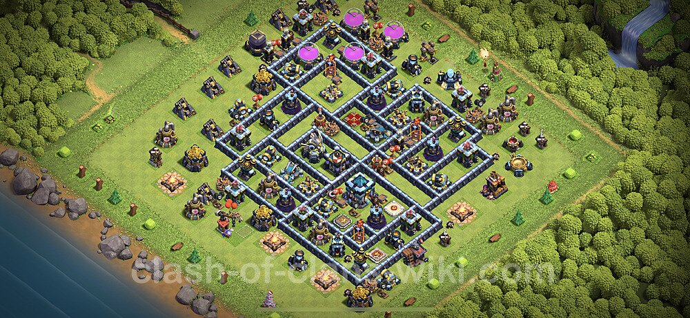 TH13 Trophy Base Plan with Link, Anti Everything, Copy Town Hall 13 Base Design 2023, #9