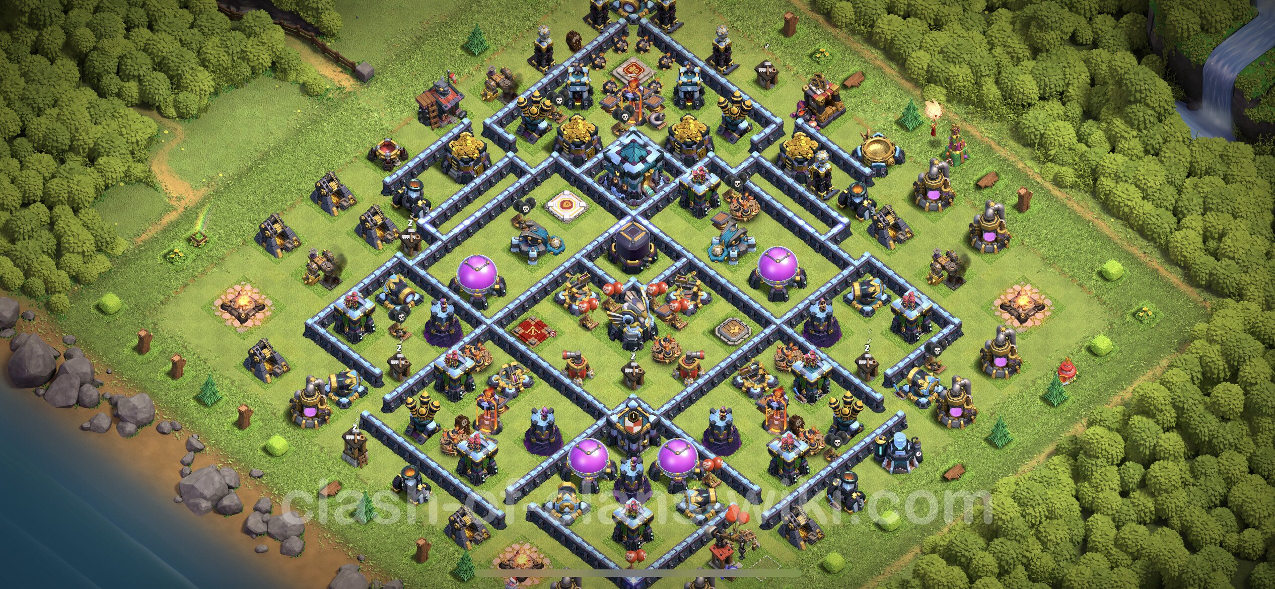 Farming Base TH13 With Link Anti Everything Hybrid Clash Of Clans   Th13 Farm 26 