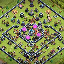 Municipio livello 13 Base + Link, Anti 3 stelle, Ibrido - Miglior Disposizione villaggio per Farming COC 2026 TH13, #3459