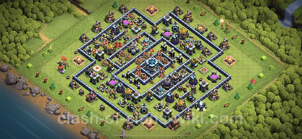 Base plan TH13 (design / layout) with Link, Anti 3 Stars, Hybrid for Farming 2023, #10