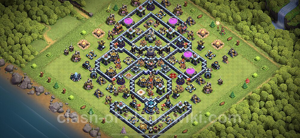 Base plan TH13 (design / layout) with Link, Anti 3 Stars, Anti Everything for Farming 2023, #1123