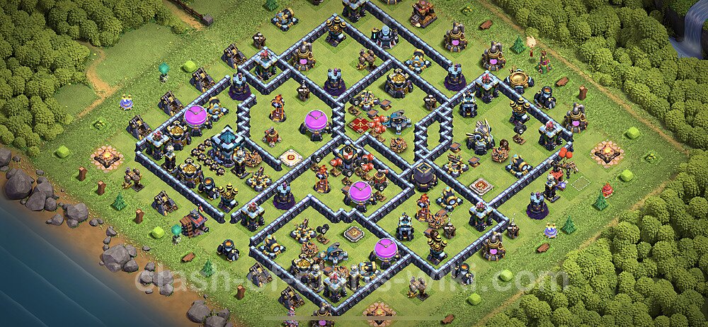 Base plan TH13 Max Levels with Link, Anti Everything for Farming 2024, #1430