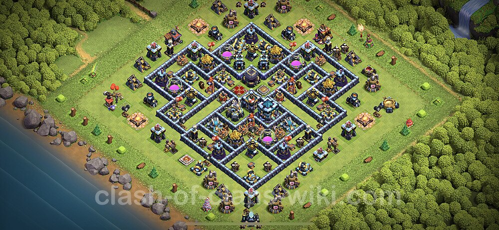 Base plan TH13 (design / layout) with Link, Legend League, Hybrid for Farming 2023, #16