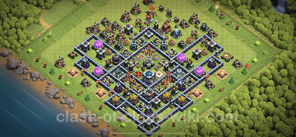 Base plan TH13 (design / layout) with Link, Anti 3 Stars, Hybrid for Farming 2023, #18