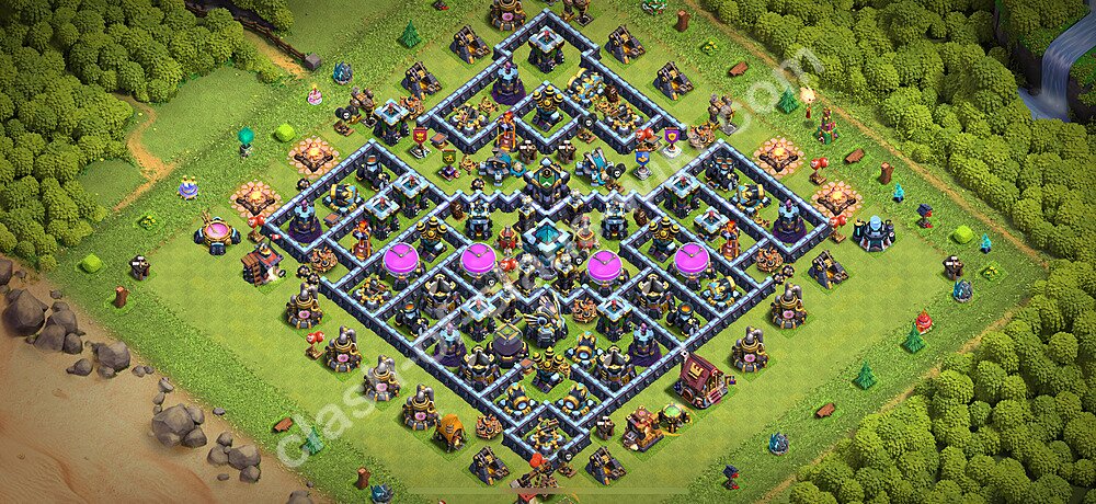 Base plan TH13 (design / layout) with Link, Anti 2 Stars for Farming 2026, #3149