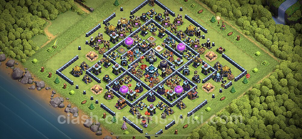Base plan TH13 (design / layout) with Link, Legend League, Hybrid for Farming 2023, #32