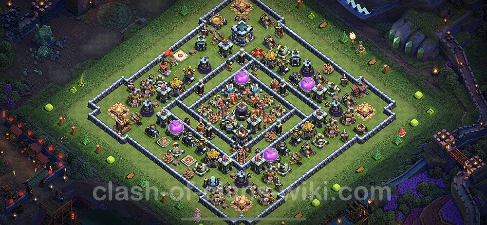 Base plan TH13 (design / layout) with Link, Anti Everything for Farming 2023, #39