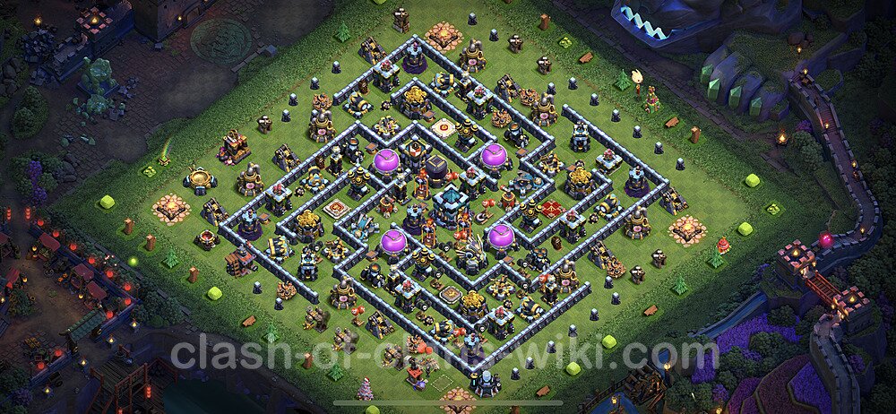 Base plan TH13 (design / layout) with Link, Anti 3 Stars, Hybrid for Farming 2023, #47