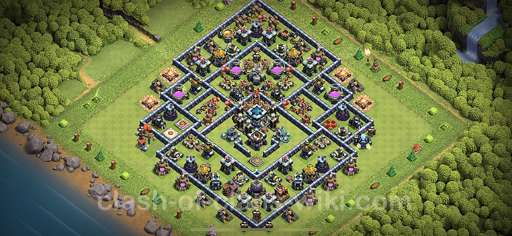 Base plan TH13 (design / layout) with Link, Anti Everything, Hybrid for Farming 2023, #6