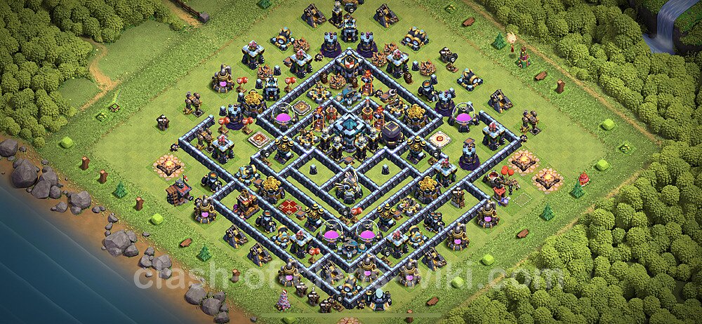 Base plan TH13 (design / layout) with Link, Anti Everything, Hybrid for Farming 2023, #7