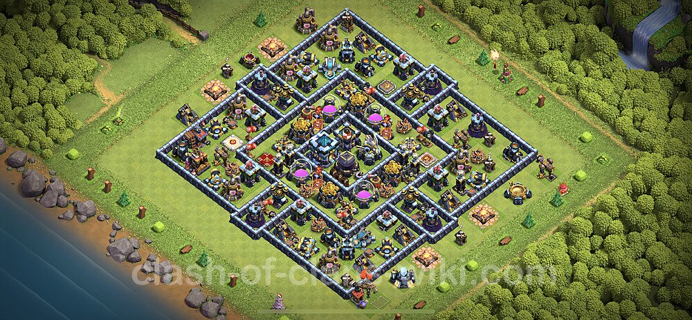 Base plan TH13 (design / layout) with Link, Legend League, Hybrid for Farming 2023, #9