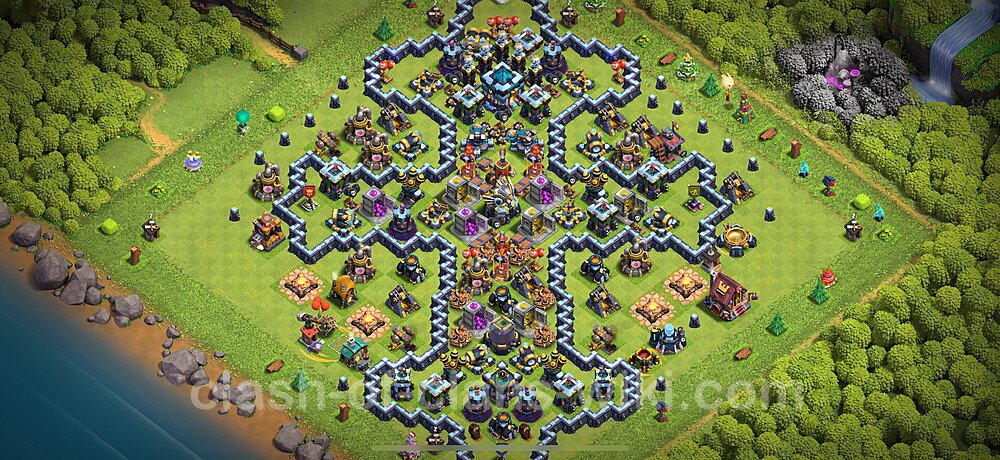Die Troll Base RH13 + Link 2025 - COC Rathaus Level 13 Funny Troll Base, #2710