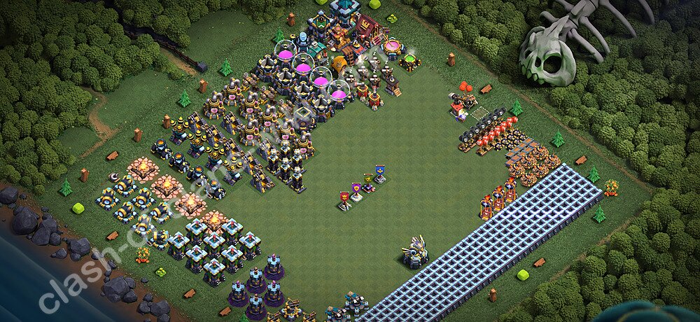 TH13 Troll Base Plan with Link, Copy Town Hall 13 Funny Art Layout 2026, #3397