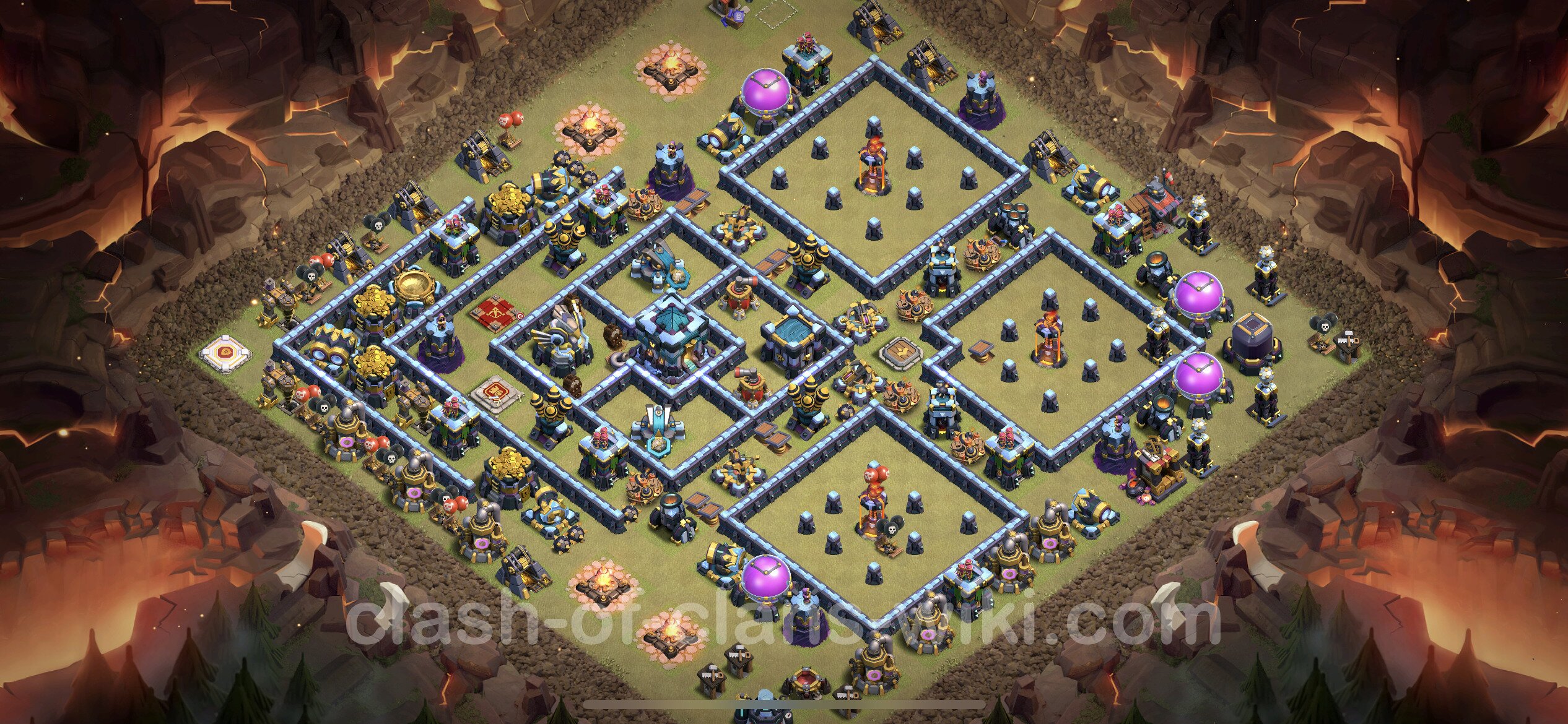 Meilleur Base de Guerre Hôtel de Ville niveau 13 + Lien (Link), Anti tout, Ligue des légendes