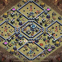 Base plan (layout), Town Hall Level 13 for clan wars (#10)