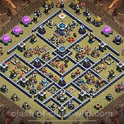 Base plan (layout), Town Hall Level 13 for clan wars (#105)
