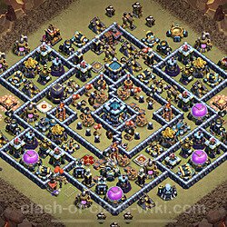 Base plan (layout), Town Hall Level 13 for clan wars (#112)