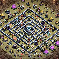 Base plan (layout), Town Hall Level 13 for clan wars (#115)