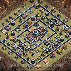 Base plan (layout), Town Hall Level 13 for clan wars (#15)