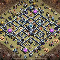 Base plan (layout), Town Hall Level 13 for clan wars (#187)