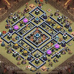 Base plan (layout), Town Hall Level 13 for clan wars (#23)