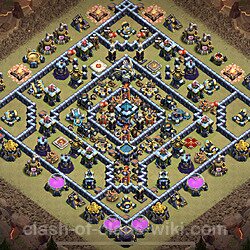 Base plan (layout), Town Hall Level 13 for clan wars (#28)