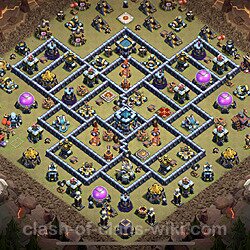 Base plan (layout), Town Hall Level 13 for clan wars (#30)