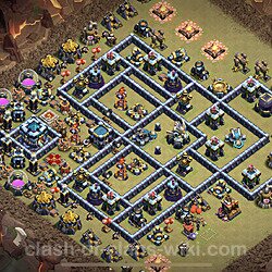 Base plan (layout), Town Hall Level 13 for clan wars (#4)