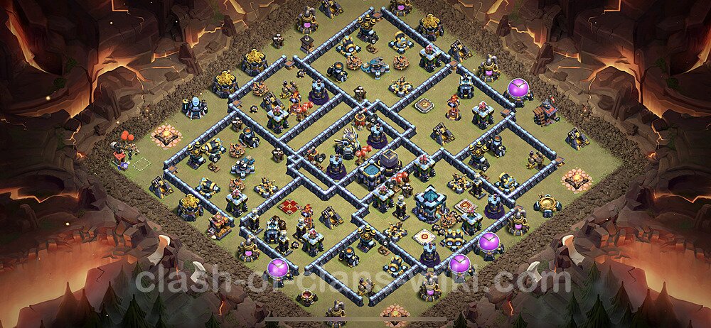 TH13 Max Levels War Base Plan with Link, Anti Everything, Copy Town Hall 13 CWL Design 2024, #1349