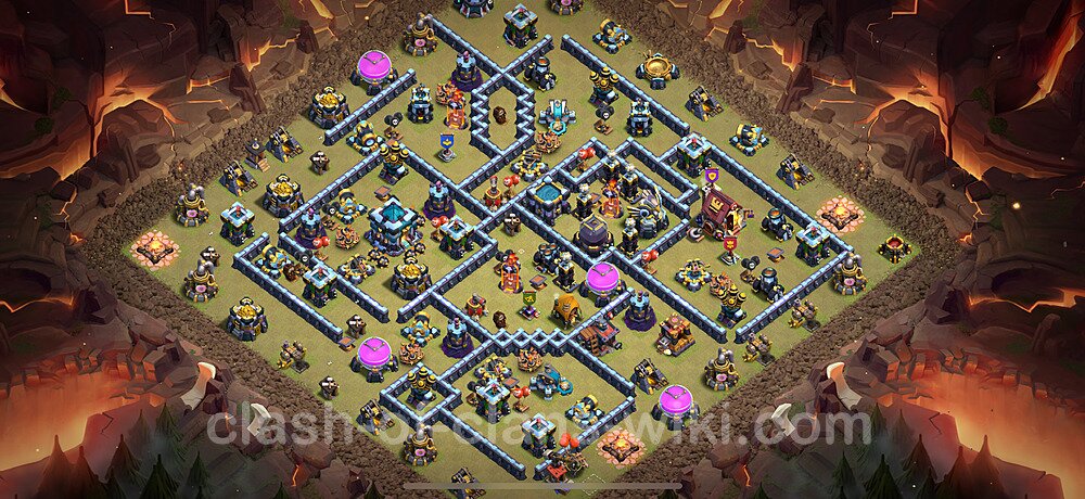 Die Anti 2 Sterne Clan War Base RH13 + Link, Anti Alles 2025 - COC Rathaus Level 13 Kriegsbase (CK / CW), #1427