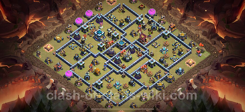 Municipio livello 13 Base di Guerra + Link, Legend League - Anti 2 Stelle Disposizione Villaggio COC 2025 TH13, #1428