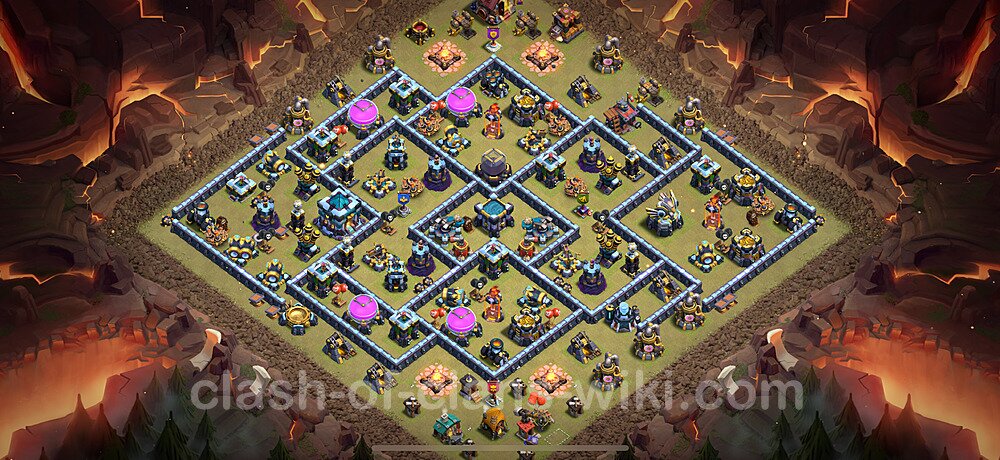Municipio livello 13 Base di Guerra + Link, Anti Air / Electro Dragon - Miglior Disposizione Villaggio COC 2025 TH13, #1604