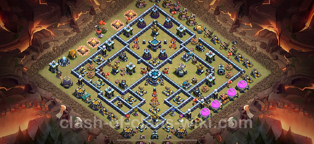 Die Anti 2 Sterne Clan War Base RH13 + Link, Anti Air / Electro Dragon 2025 - COC Rathaus Level 13 Kriegsbase (CK / CW), #1608