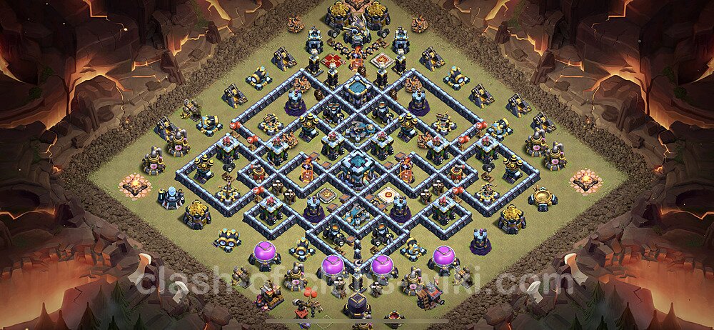 Die Clan War Base RH13 + Link 2023 - COC Rathaus Level 13 Kriegsbase (CK / CW), #167