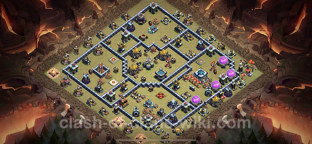 Die Clan War Base RH13 + Link 2023 - COC Rathaus Level 13 Kriegsbase (CK / CW), #183