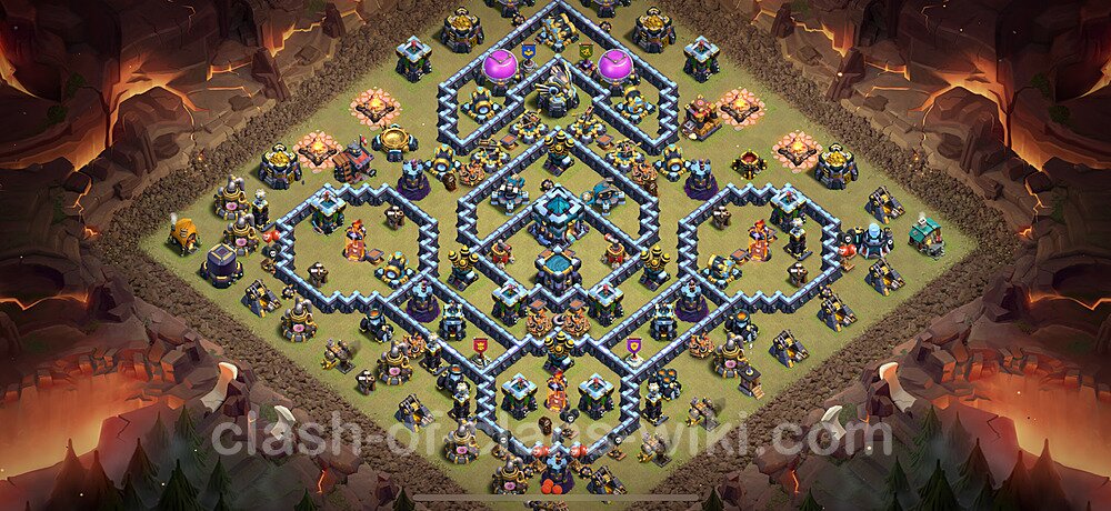 Die Anti 2 Sterne Clan War Base RH13 + Link, Anti Air / Electro Dragon 2025 - COC Rathaus Level 13 Kriegsbase (CK / CW), #2395