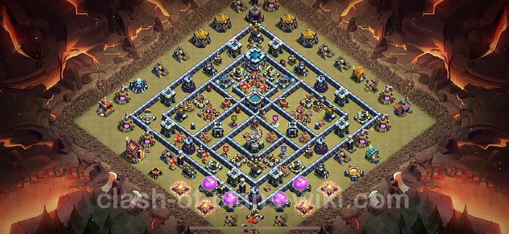 TH13 War Base Plan with Link, Anti Air / Electro Dragon, Copy Town Hall 13 CWL Design 2025, #2403