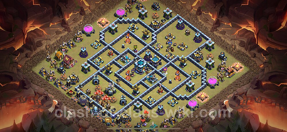 Top Base de Guerre HDV 13 + Lien (Link), Anti Air / Electro Dragon, Hybride 2025 gdc - Hôtel de Ville 13 Base Copier, #2669