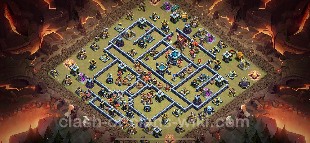 TH13 Anti 3 Stars War Base Plan with Link, Copy Town Hall 13 CWL Design 2025, #2706