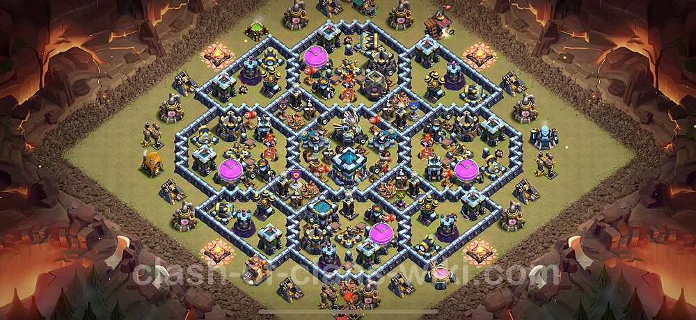TH13 Max Levels War Base Plan with Link, Copy Town Hall 13 CWL Design 2025, #2783