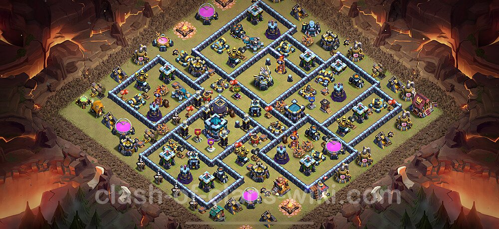 Diseño de aldea para Guerra Ayuntamiento 13 Copiar, Anti Todo - COC TH13 Perfecta Distribucion 2025 + Enlace, #2978