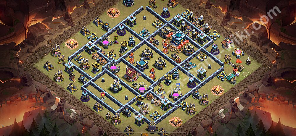 TH13 Anti 3 Stars War Base Plan with Link, Legend League, Copy Town Hall 13 CWL Design 2025, #2994