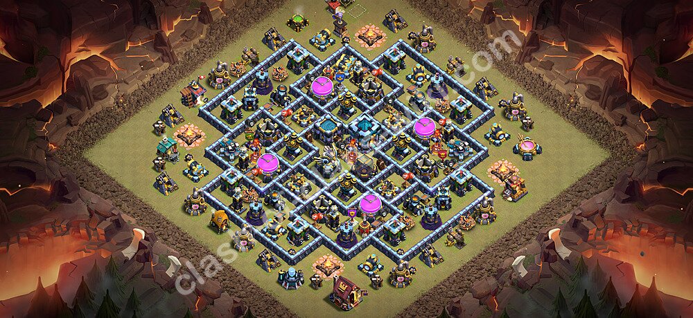 TH13 War Base Plan with Link, Legend League, Copy Town Hall 13 CWL Design 2026, #3371