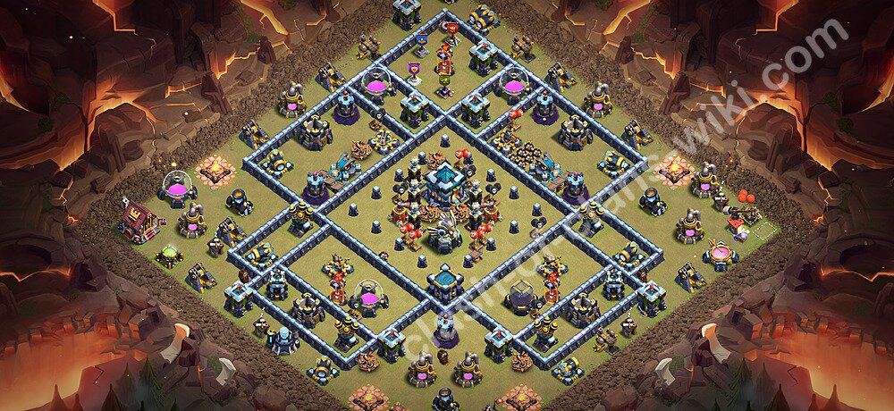 TH13 War Base Plan with Link, Copy Town Hall 13 CWL Design 2026, #3401