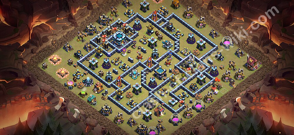 TH13 Max Levels War Base Plan with Link, Copy Town Hall 13 CWL Design 2026, #3549