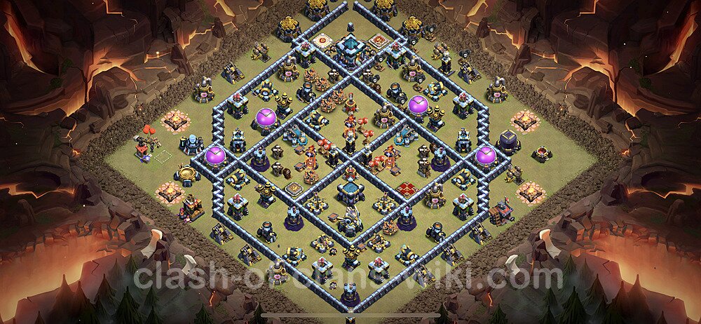 Municipio livello 13 Base di Guerra + Link, Anti tutto - Miglior Disposizione Villaggio COC TH13, #50
