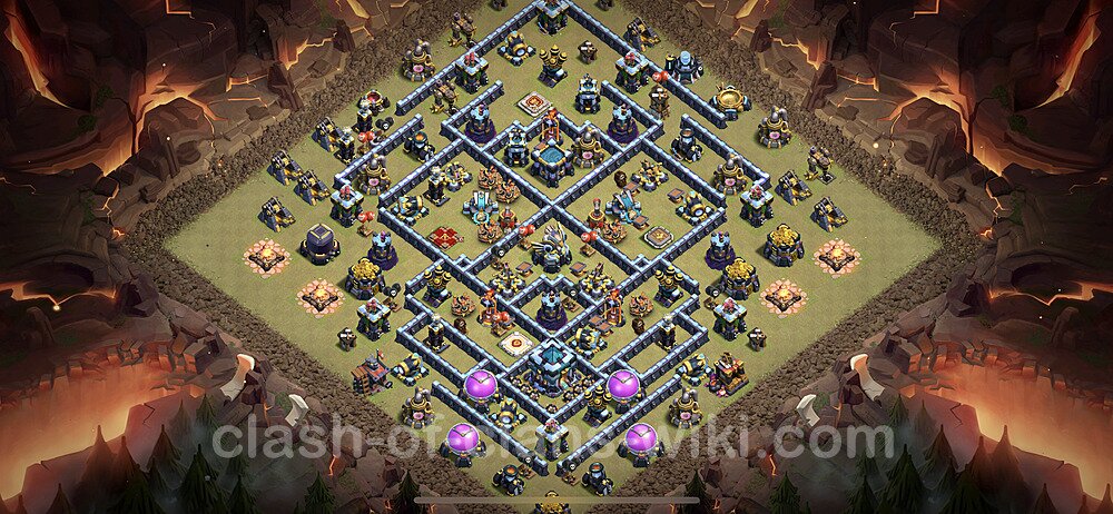 Diseño de aldea para Guerra Ayuntamiento 13 Copiar, Anti Todo - COC TH13 Perfecta Distribucion + Enlace, #62