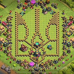 Gute Base für Verteidigung RH14 + Link 2023 -  COC Rathaus 14 Kopieren Base, #1063